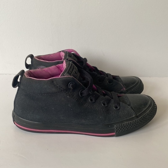 Converse black and pink youth girls size 3 - Picture 6 of 10